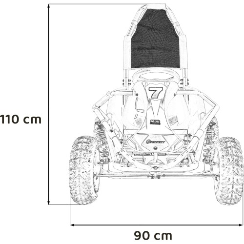 RamiGO MUD MONSTER kart spalinowy czarny