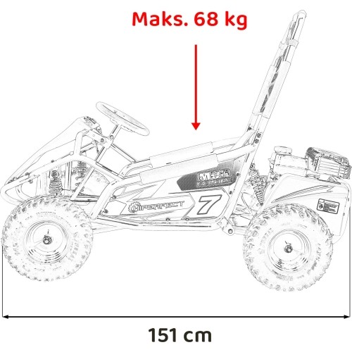 RamiGO MUD MONSTER kart spalinowy czarny