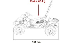 RamiGO MUD MONSTER kart spalinowy czarny