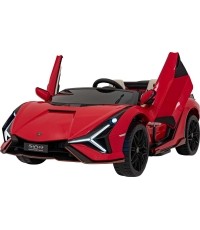 Pojazd elektryczny Lamborghini SIAN, czerwony