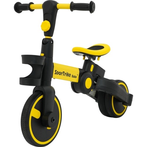 Rowerek trójkołowy Happy Bike 3in1 Sportrike, żółty