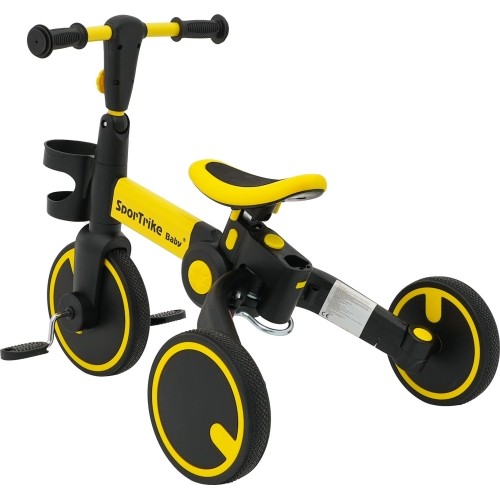 Rowerek trójkołowy Happy Bike 3in1 Sportrike, żółty