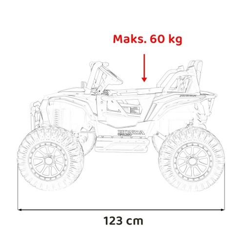 Pojazd elektryczny dla dzieci HONDA Talon 4x4, czarny