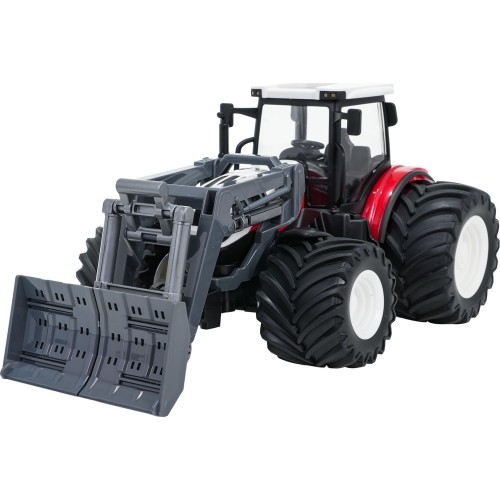 Traktor z buldożerem zdalnie sterowany R/C 1:24, czerwony