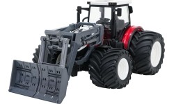 Traktor z buldożerem zdalnie sterowany R/C 1:24, czerwony