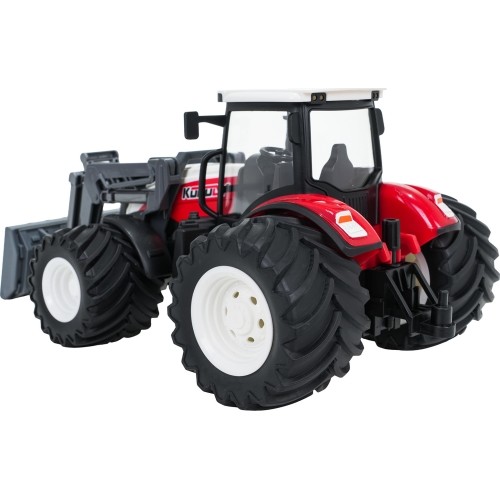 Traktor z buldożerem zdalnie sterowany R/C 1:24, czerwony