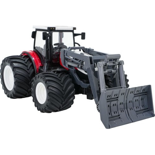 Traktor z buldożerem zdalnie sterowany R/C 1:24, czerwony