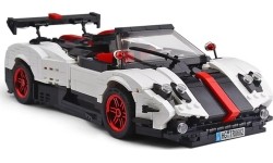 Klocki konstrukcyjne samochód sportowy 960 elementów, białe