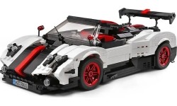 Klocki konstrukcyjne samochód sportowy 960 elementów, białe