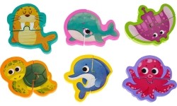 Drewniana plansza z puzzlami oceanicznymi