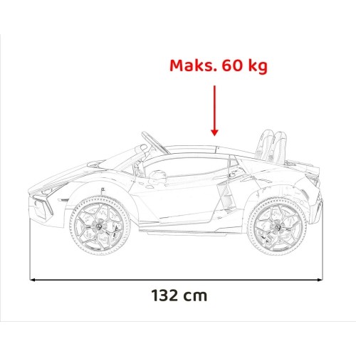 Pojazd elektryczny Lamborghini Revuelto XL, żółty