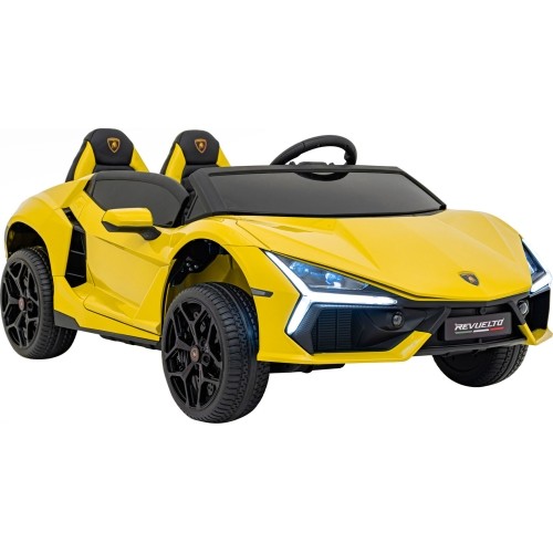 Pojazd elektryczny Lamborghini Revuelto XL, żółty