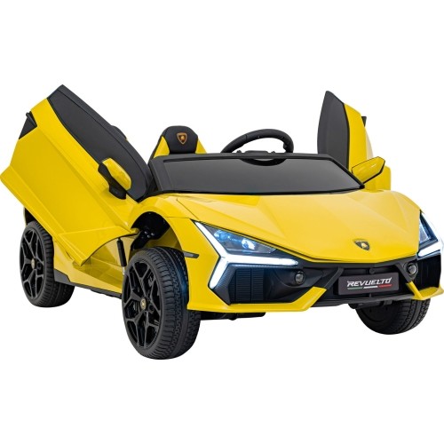 Pojazd elektryczny Lamborghini Revuelto XL, żółty