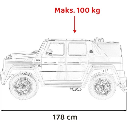 Pojazd elektryczny Mercedes Benz Maybach G650 Strong, biały