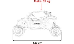 Samochód elektryczny dla dzieci RACING Road 2000 czarny