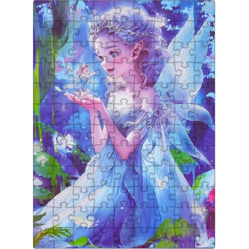 Puzzle 100 elementów Księżniczka niebieskie