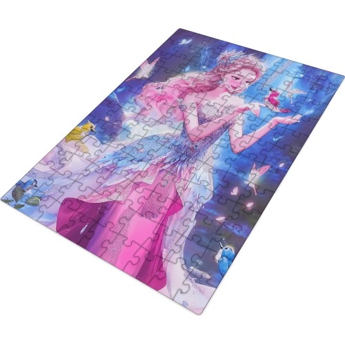Puzzle 100 elementów, różowa księżniczka