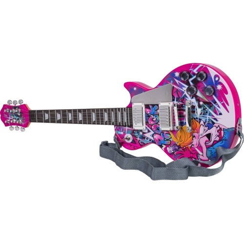 Zestaw z różową gitarą