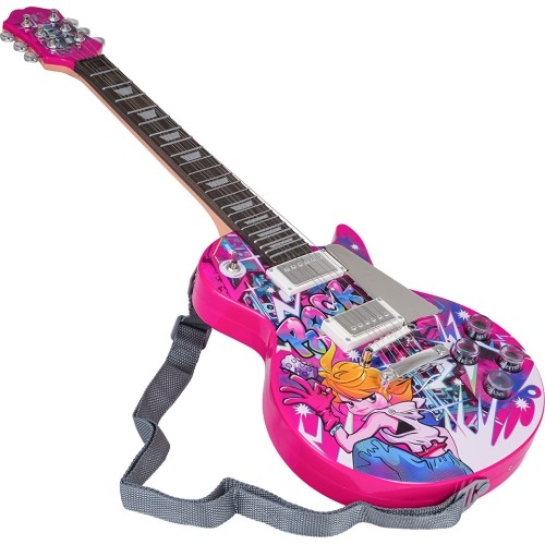 Zestaw z różową gitarą