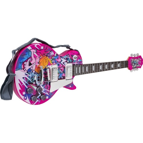 Zestaw z różową gitarą