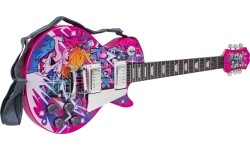Zestaw z różową gitarą