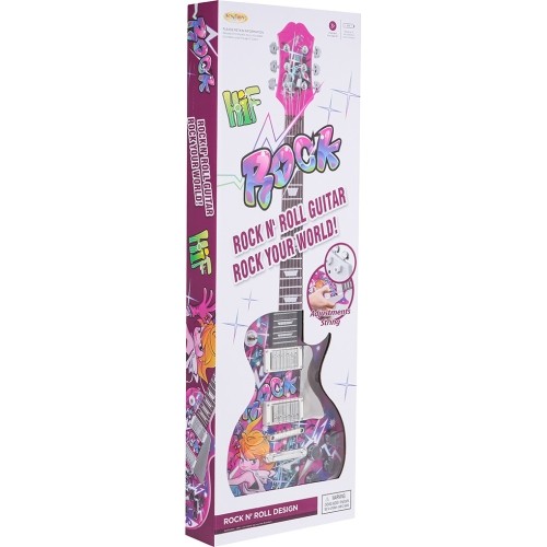Zestaw z różową gitarą
