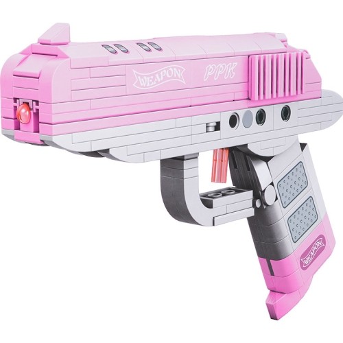 Różowy klocki-konstrukcja pistolet, 237 elementów