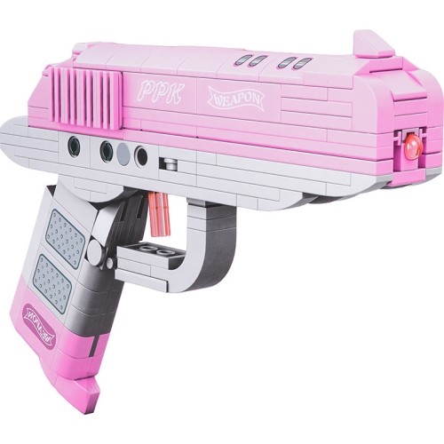 Różowy klocki-konstrukcja pistolet, 237 elementów