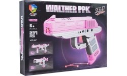 Różowy klocki-konstrukcja pistolet, 237 elementów