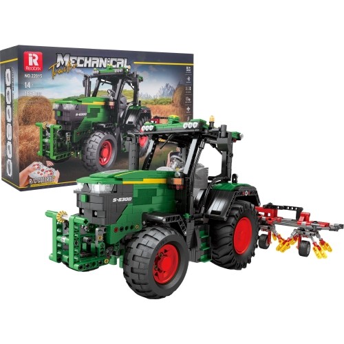 Klocki konstrukcyjne Zielony Traktor z akcesoriami, 1828 elementów