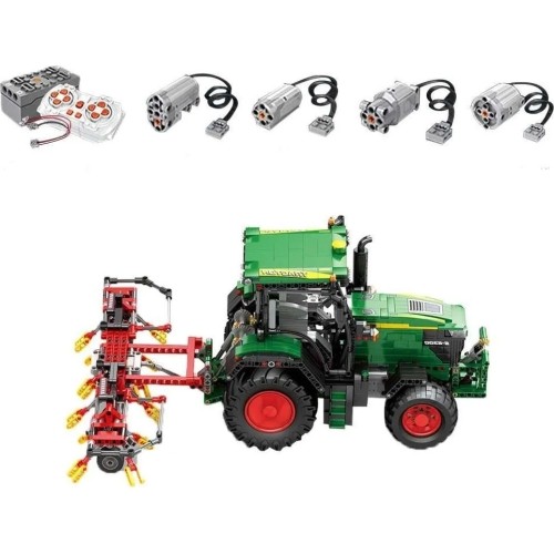 Klocki konstrukcyjne Zielony Traktor z akcesoriami, 1828 elementów