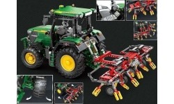 Klocki konstrukcyjne Zielony Traktor z akcesoriami, 1828 elementów