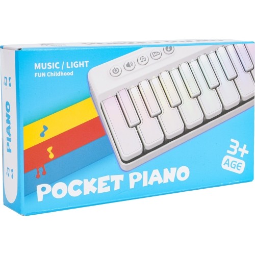 Mata muzyczna pianino, biała