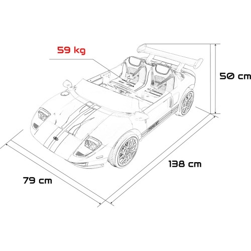 Samochód elektryczny dla dzieci Ford GT, czarny