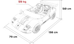 Pojazd elektryczny Ford GT, różowy