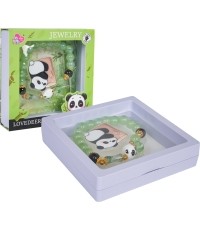 Zestaw biżuterii z bransoletką „Zielona panda”