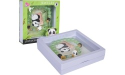 Zestaw biżuterii z bransoletką „Zielona panda”