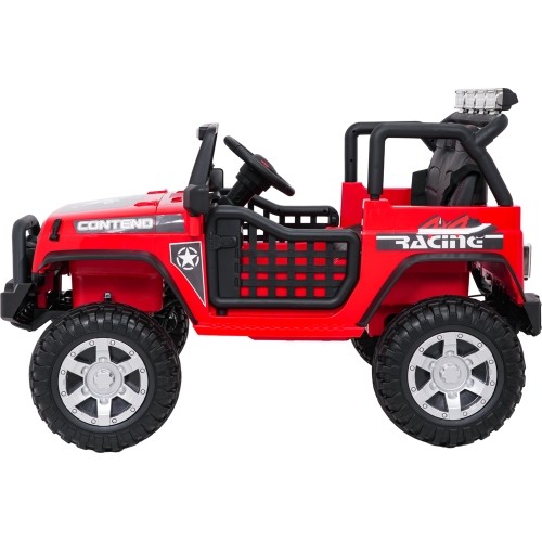 Pojazd elektryczny Jeep BEAST 4x4, czerwony