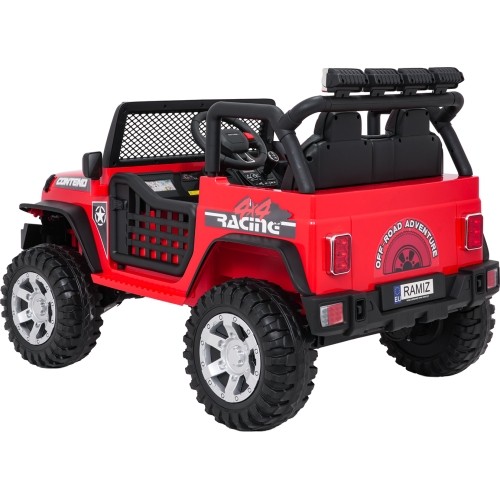 Pojazd elektryczny Jeep BEAST 4x4, czerwony