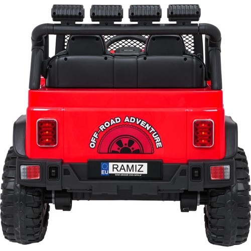 Pojazd elektryczny Jeep BEAST 4x4, czerwony