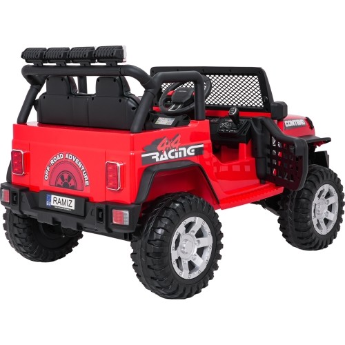 Pojazd elektryczny Jeep BEAST 4x4, czerwony