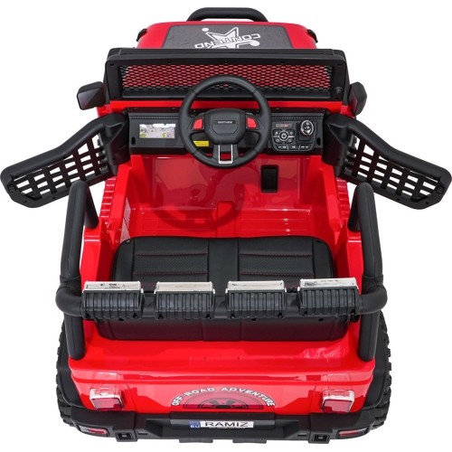 Pojazd elektryczny Jeep BEAST 4x4, czerwony