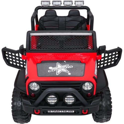 Pojazd elektryczny Jeep BEAST 4x4, czerwony