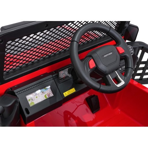 Pojazd elektryczny Jeep BEAST 4x4, czerwony