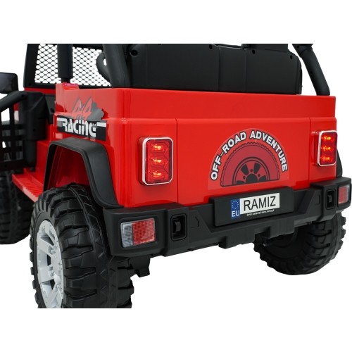 Pojazd elektryczny Jeep BEAST 4x4, czerwony