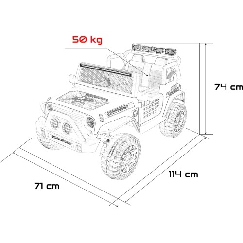 Pojazd elektryczny Jeep Beast 4x4 różowy