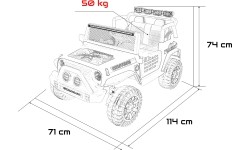 Pojazd elektryczny Jeep Beast 4x4 różowy