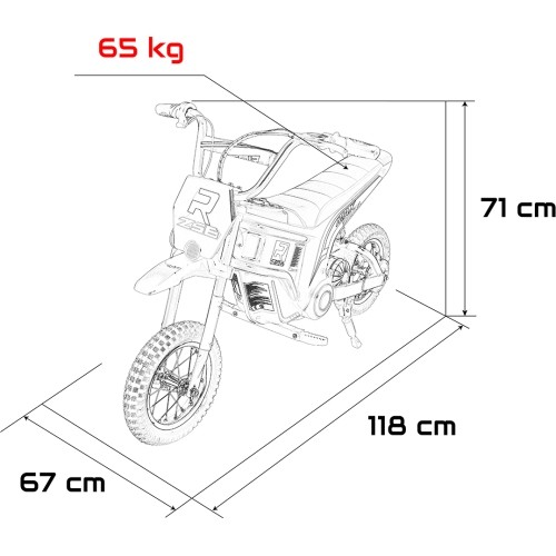 Pojazd elektryczny Motor RZ56 MAX, niebieski