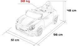 Pojazd elektryczny Mini Cooper, czarny