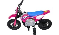 Motocykl elektryczny Honda CFR450R, różowy